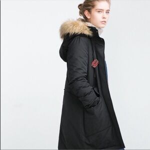 NWOT Zara Hooded Parka